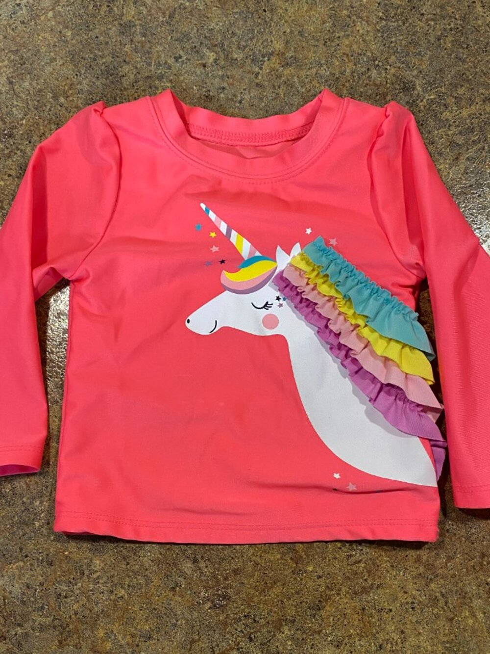 18 MO CAT & JACK BABY PINK UNICORN SUN SHIRT / RASH GUARD 🦄